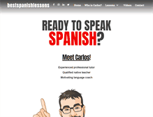 Tablet Screenshot of bestspanishlessons.com